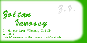 zoltan vamossy business card